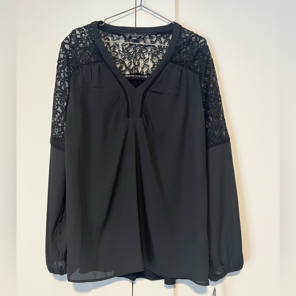 INC International Concepts Tops - I.N.C black blouse
